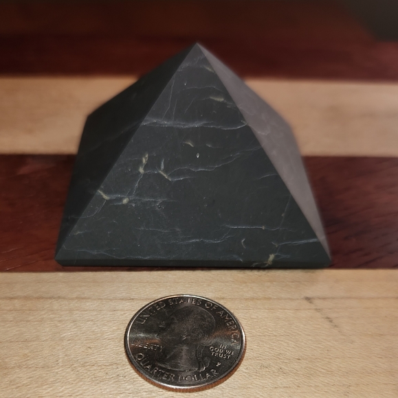 "Authentic 60mm Shungite Pyramid - EMF Protection, Healing Energy Home Decor - Picture 7 of 12